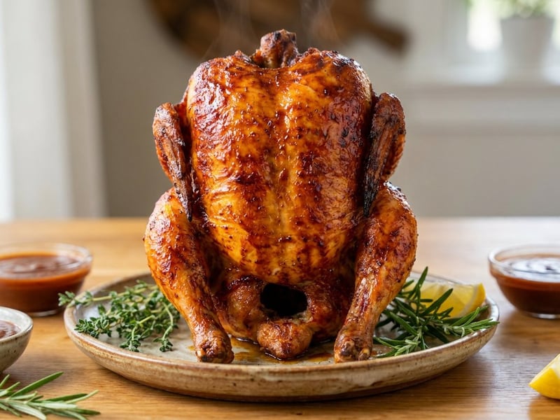 BBQ Beer Can Chicken | Crispy Beer Can Chicken