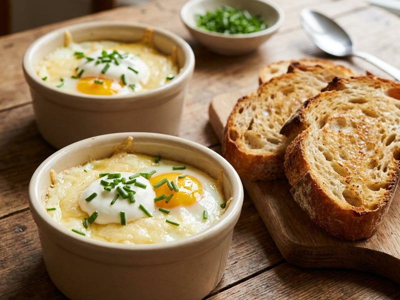 Tyrolean Alpine Baked Eggs | Creamy & Savory