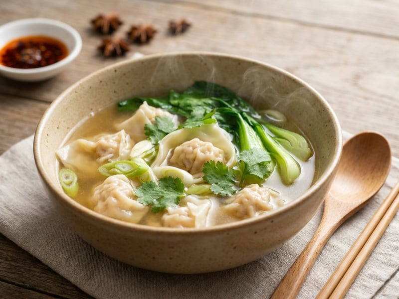 Wonton Soup with Chicken | Delicate & Aromatic