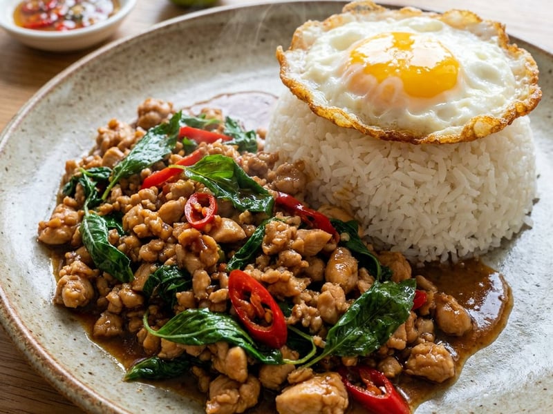 Pad Krapao Gai | Wok Chicken with Basil in 15 Minutes