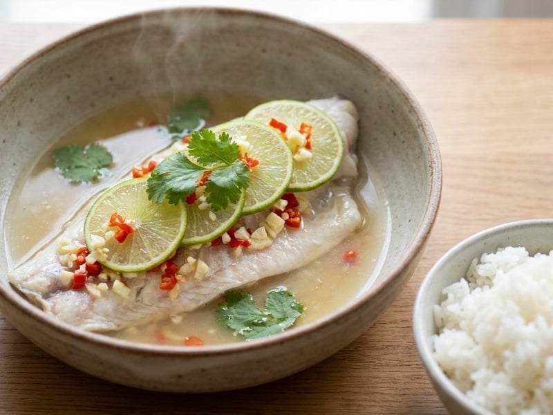 Pla Nueng Manao | Spicy Thai Fish with Lime