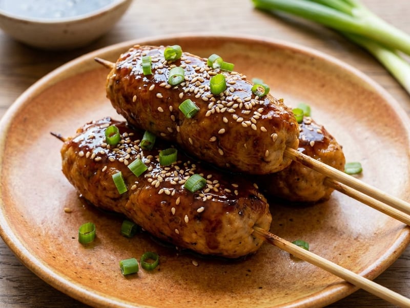 Japanese Tsukune | Glazed Chicken Skewers