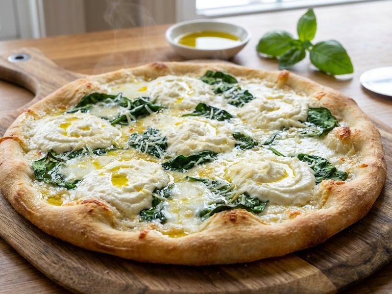 Pizza Bianca with Ricotta & Spinach | From the Oven