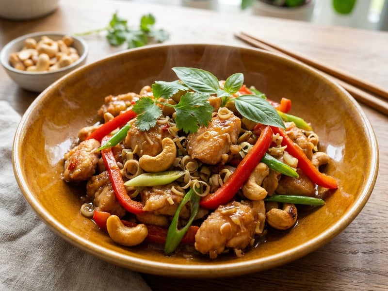 Wok Chicken with Lemongrass & Cashews | Quick & Crispy