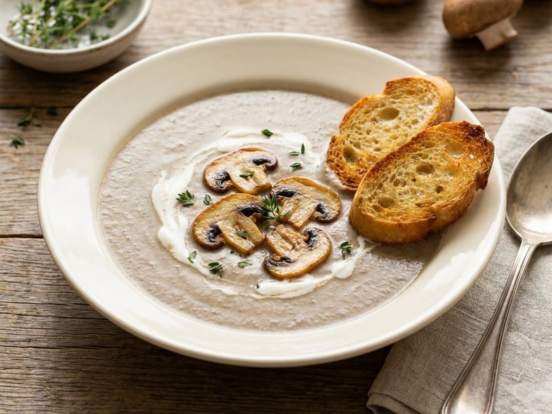 French Mushroom Velouté | Silky & Aromatic