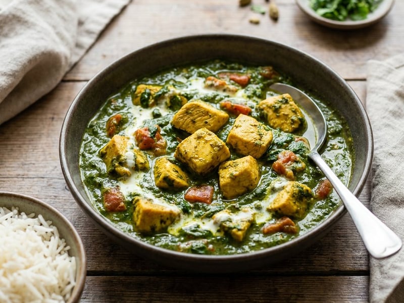 Indian Chicken Saagwala | Spicy Spinach Curry