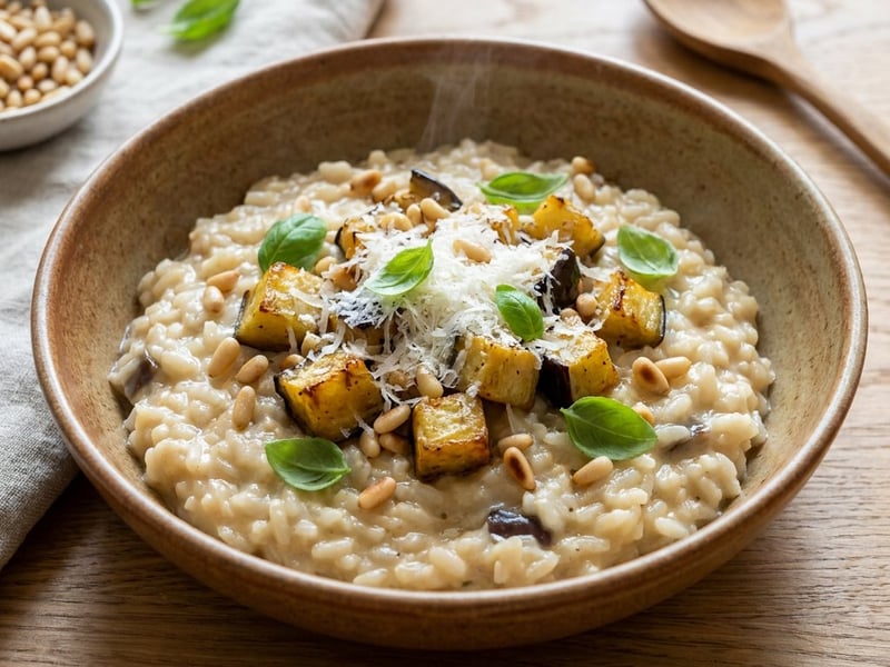 Creamy Eggplant Risotto | Italian Summer Delight