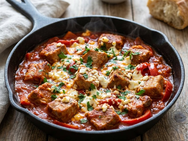 Greek Bekri Meze | Spicy Skillet Dish