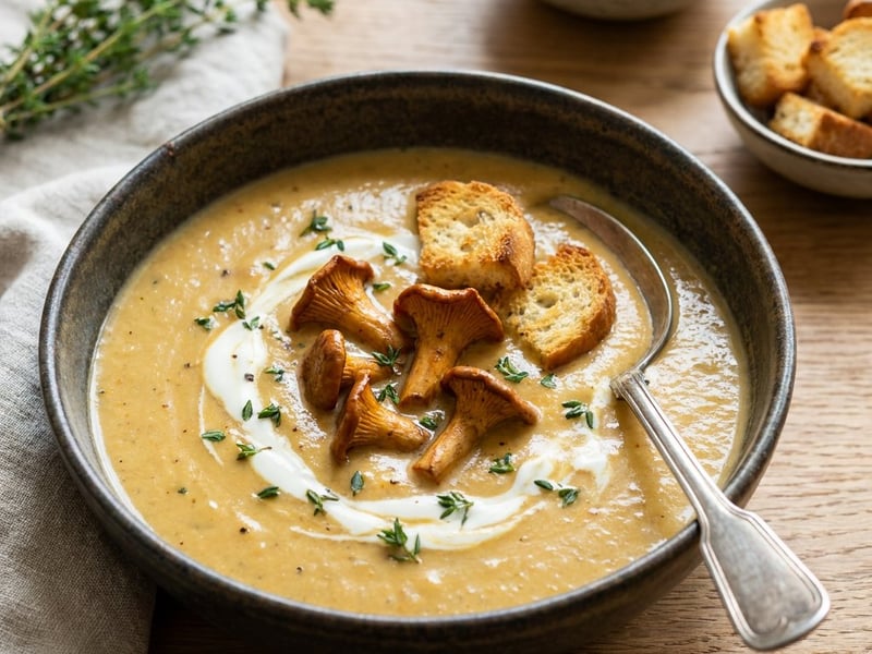 French Chanterelle Soup | Delicate & Seasonal
