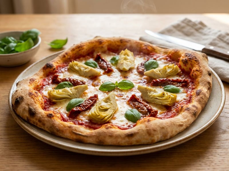 Pizza Rustica mit Scamorza & Artischocken | Knusprig
