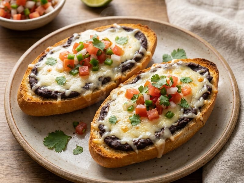 Mexikanische Molletes | Knusprig überbackener Streetfood-Hit