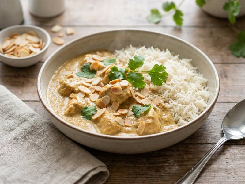 Indian Chicken Korma | Creamy with Almonds in 25 Mins
