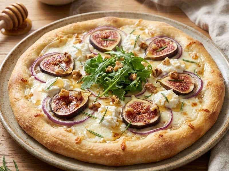 Pizza Bianca with Figs & Goat's Cheese | Oven-Baked