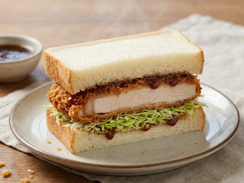 Japanisches Katsu Sando | Knuspriges Hendl-Sandwich