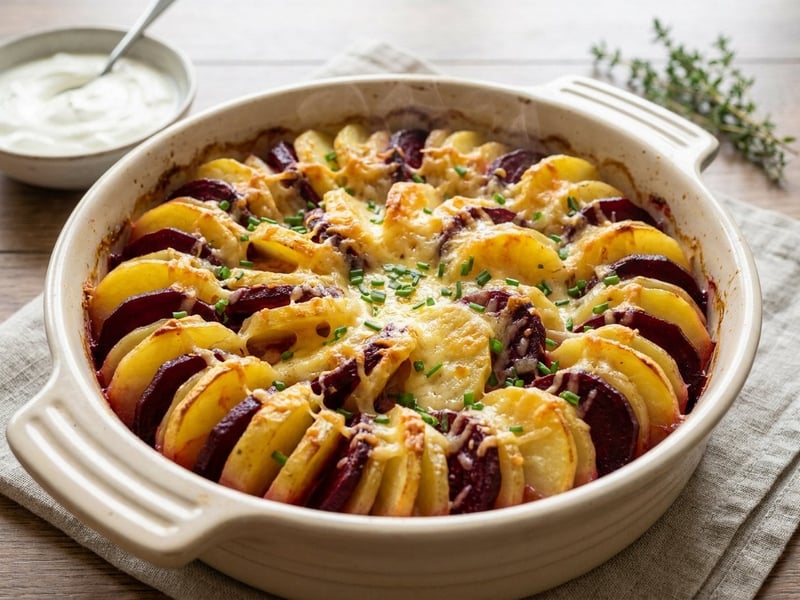 Austrian Casserole | Baked Potatoes & Beetroots