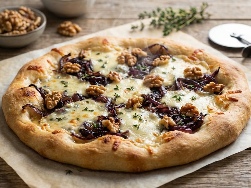 Gorgonzola & Red Onion Pizza | Crispy & Savoury