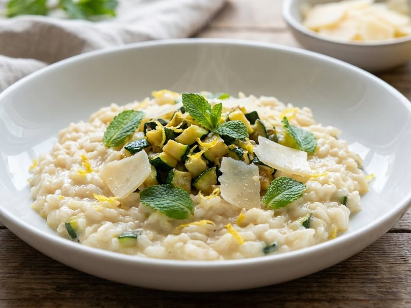 Zitronen-Zucchini-Risotto | Sommerlich & cremig