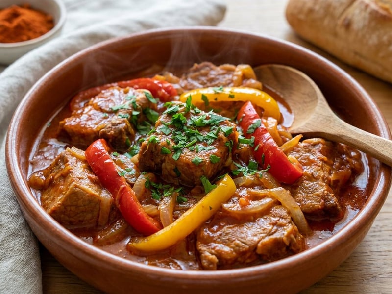 Balkan Mućkalica mit Schweinefleisch | Würziger Schmortopf