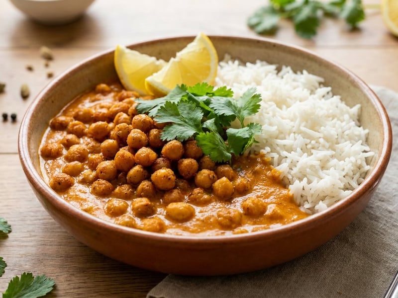 Kichererbsen-Tikka-Masala aus dem Backrohr | Aromatisch & Cremig