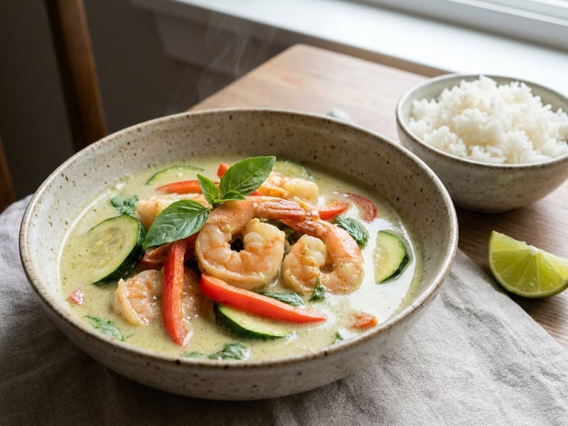 Grünes Thai-Garnelen-Curry | Aromatisch & cremig