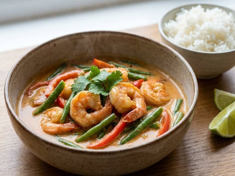 Red Thai Curry with Prawns | Creamy & Exotic
