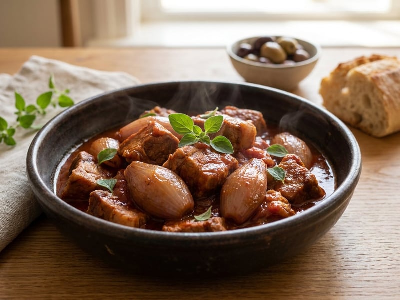 Greek Pork Stifado | Tender Stew