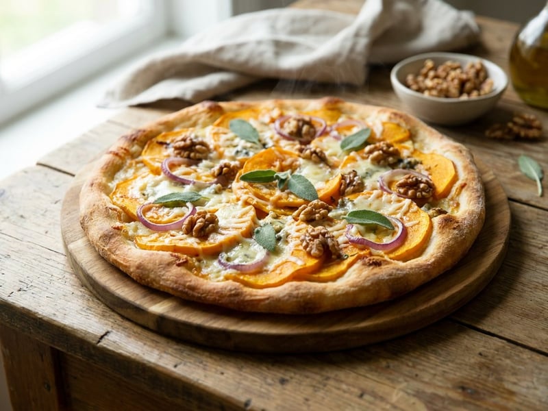 Autumn Pizza with Pumpkin & Gorgonzola | From the Oven
