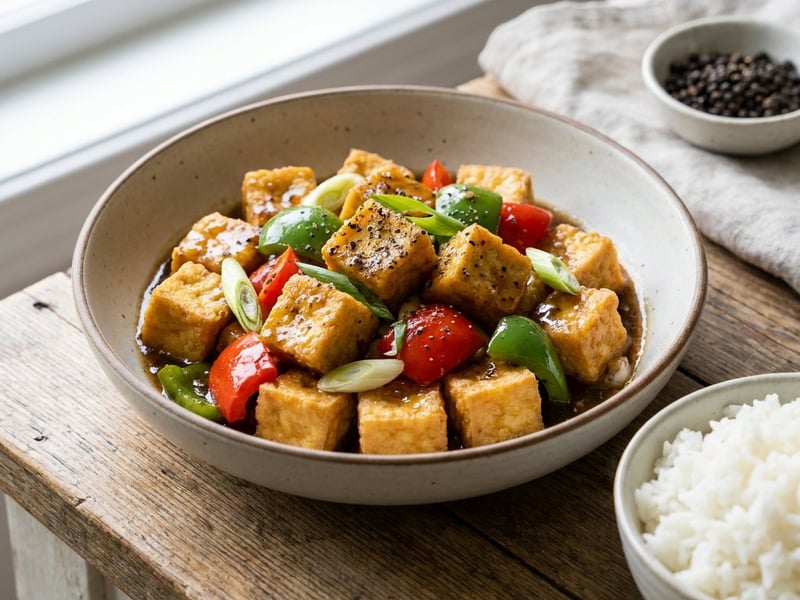Black Pepper Tofu | Spicy & Quick from the Wok