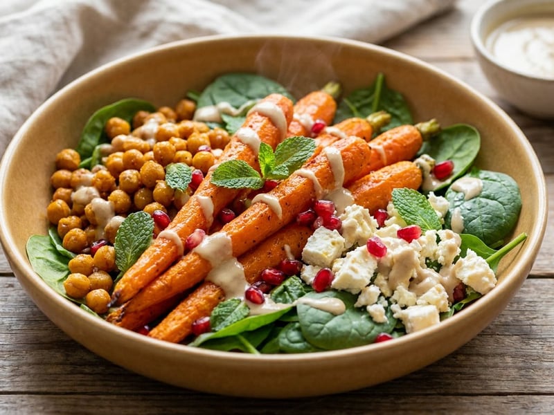 Würziger Ofenkarotten-Salat | Mit mariniertem Feta