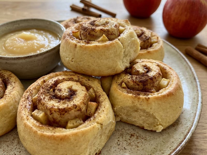 Apple-Cinnamon Swirls from Quark-Oil Dough