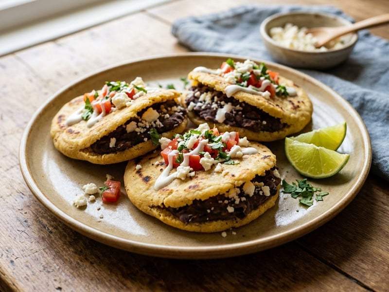 Mexikanische Gorditas de Frijol | Streetfood-Taschen