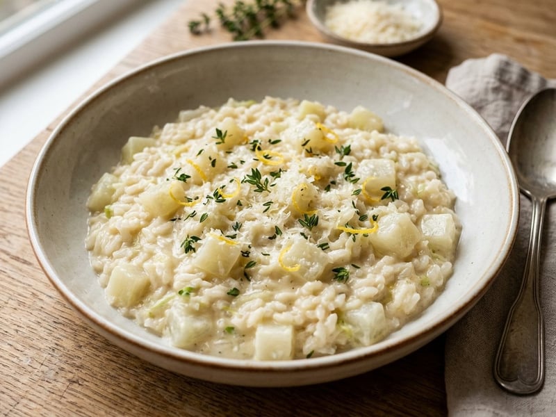 Cremiges Kohlrabi-Risotto | Fein-aromatisch mit Thymian & Zitrone