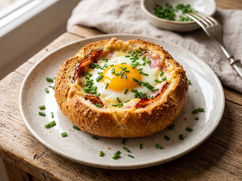 Viennese Baked Rolls with Egg & Mountain Cheese | Crispy & Hearty