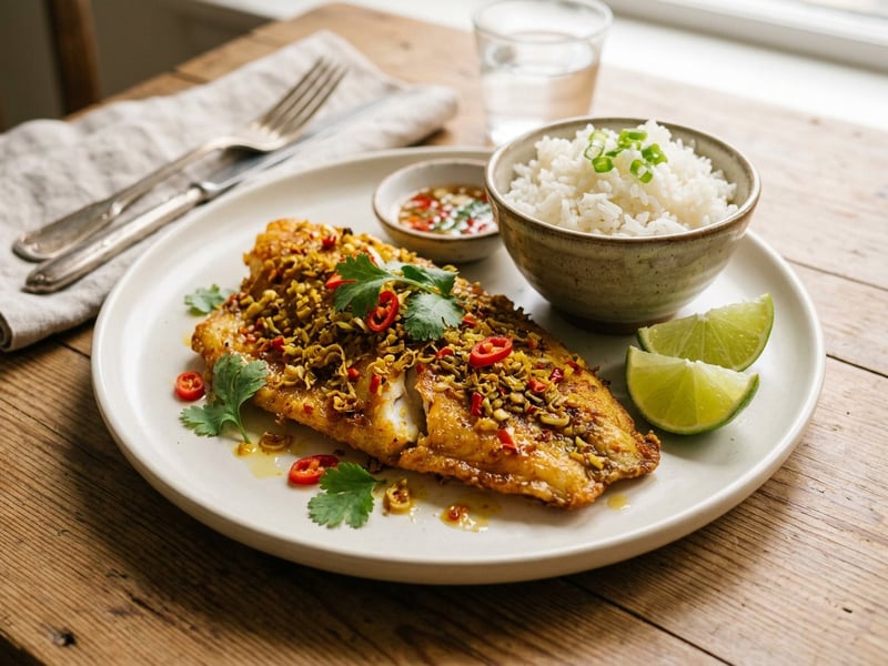 Cá Chiên Sả Ớt | Knuspriger Zitronengras-Fisch