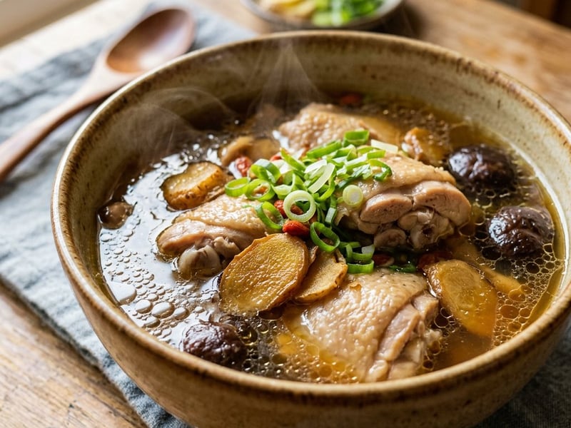 Taiwanese Sesamöl-Hühnersuppe | Wärmend & Aromatisch