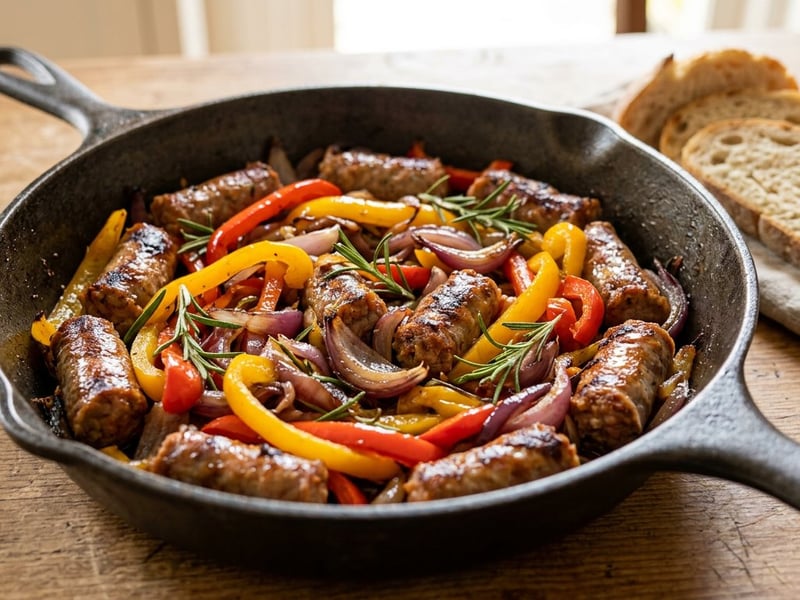 Salsiccia e Peperoni | Quick Italian Sausage Skillet
