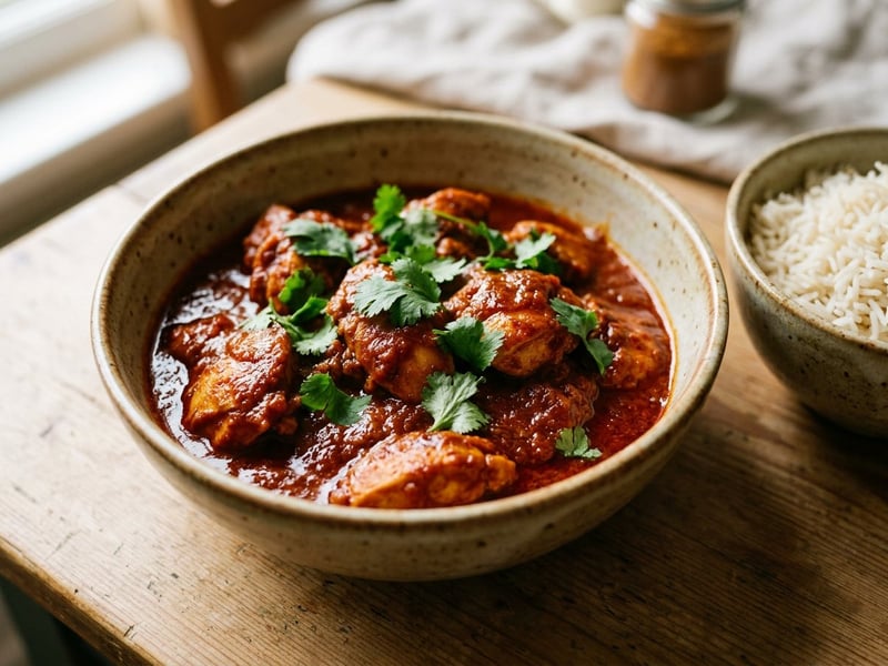 Indisches Hendl Rogan Josh | Aromatische 25-Minuten-Pfanne
