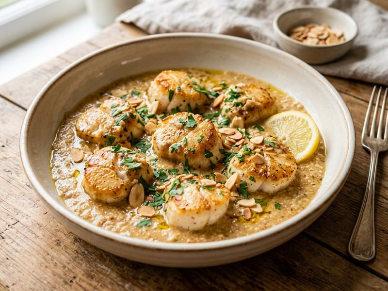Rape a la Marinera | Spanish Monkfish in Almond Sauce