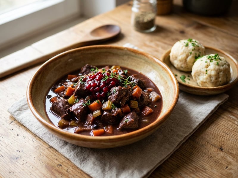 Klassisches Rehragout | Zart geschmort mit Preiselbeeren