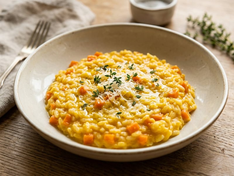 Creamy Carrot Risotto with Thyme | Autumnal & Velvety