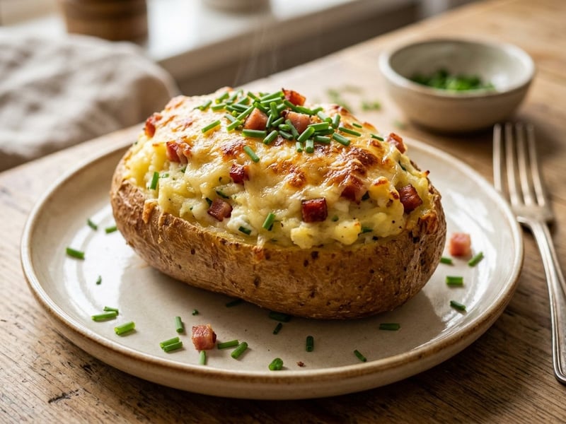 Stuffed Baked Potatoes | With Mountain Cheese & Herb Curd
