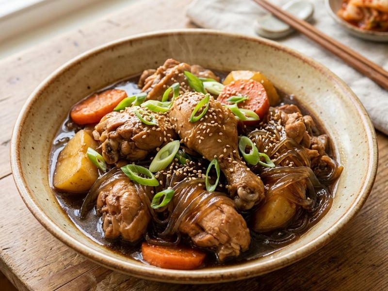 Korean Andong Jjimdak | Braised Street Food Chicken