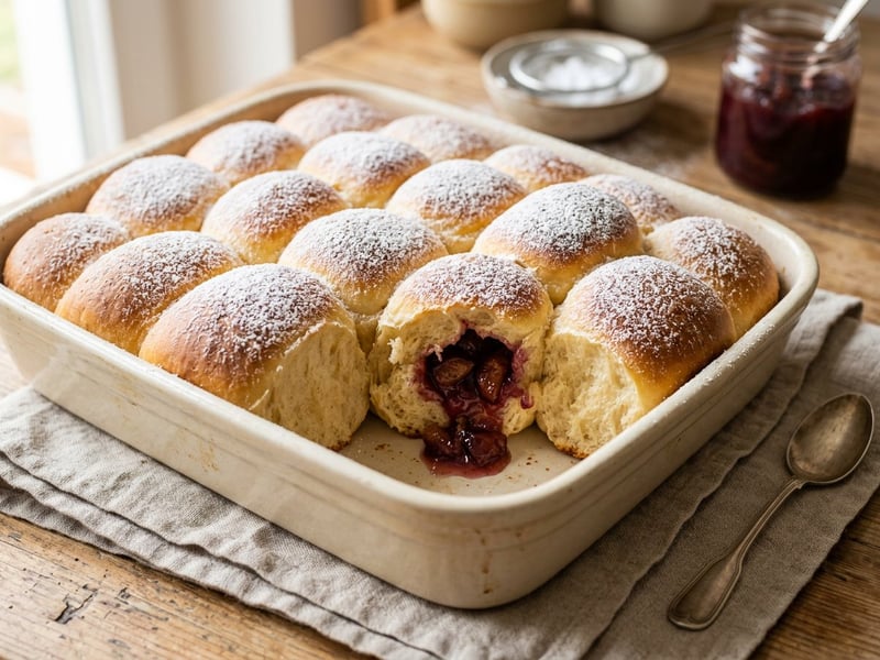 Traditional Viennese Plum Buchteln | Fluffy from the Oven