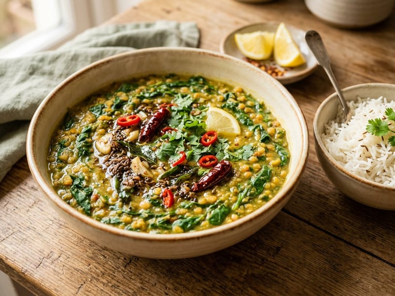 Indian Dal Palak | Creamy Spinach Lentil Curry