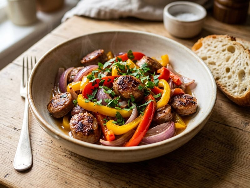 Salsiccia con Peperoni | Italian Sausage and Pepper Skillet