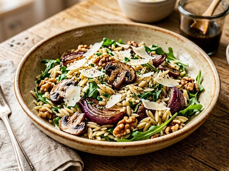 Italian Orzo Salad | With Fine Oven-Roasted Mushrooms