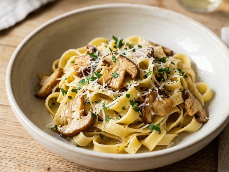 Tagliatelle with Porcini Mushrooms | Delicate & Creamy
