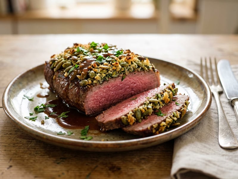 Styrian Pumpkin Seed Rostbraten | Tender Beef with a Nutty Crust