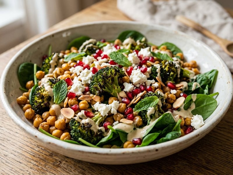 Middle Eastern Broccoli Salad with Feta | Spiced & Roasted