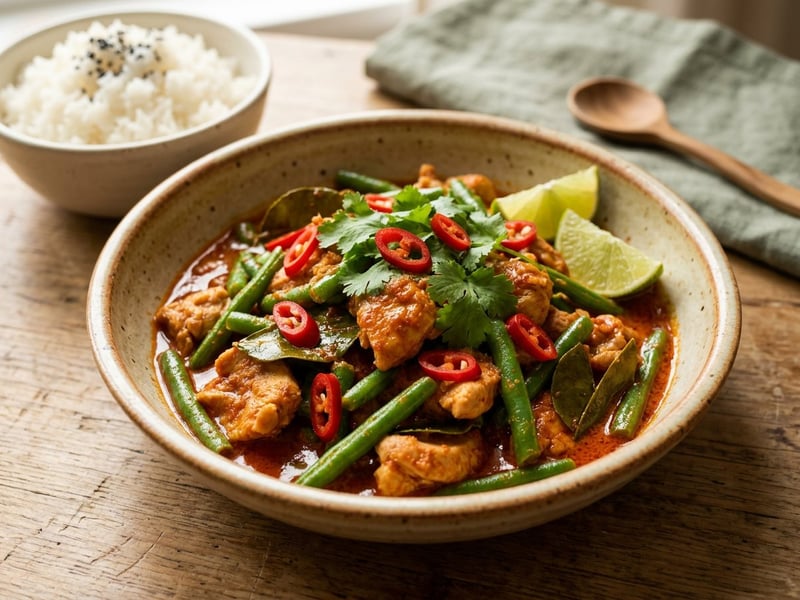Gai Pad Prik Gaeng | Spicy Wok Chicken in 15 Min